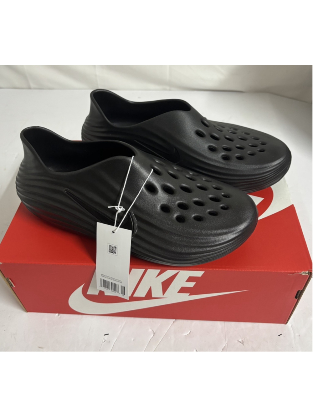 Men's NIKE REACT X REJUVEN8 Black Swoosh Size 10…NIB..New.